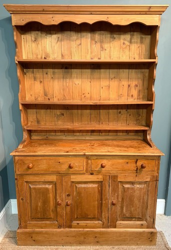 Vintage pine kitchen dresser - pine,