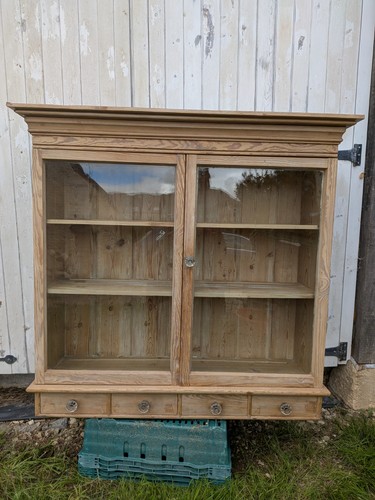 Antique pine glazed dresser - antique,